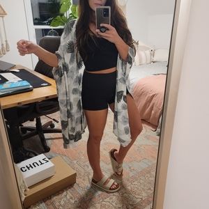 Lulus Palm Leaves Kimono